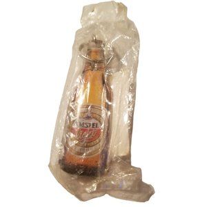 Vintage New Key Ring Yellow Red Amstel Light Beer Bottle Heineken 3.5" Tall Brew
